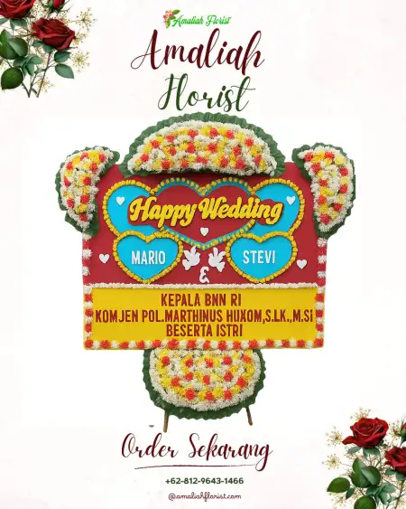 Papan Bunga Pernikahan Cinagara
